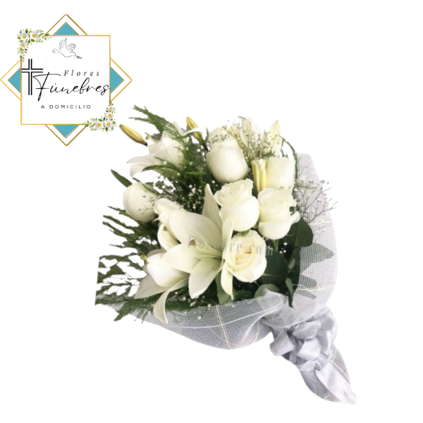 RAMO DE LILIUM Y 6 ROSAS